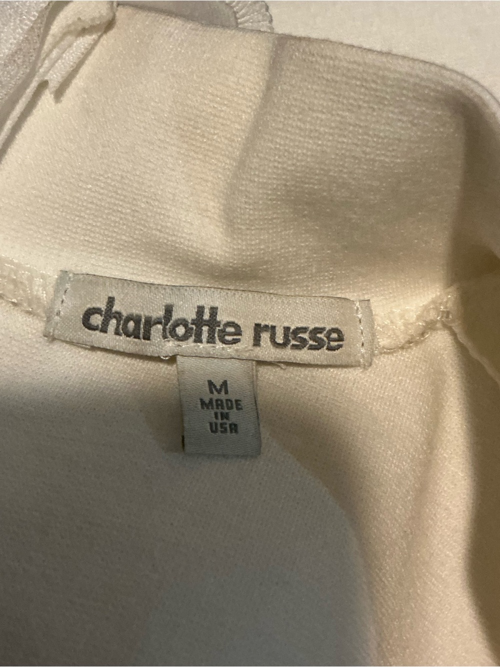 Charlotte Russe Cream Blouse Top